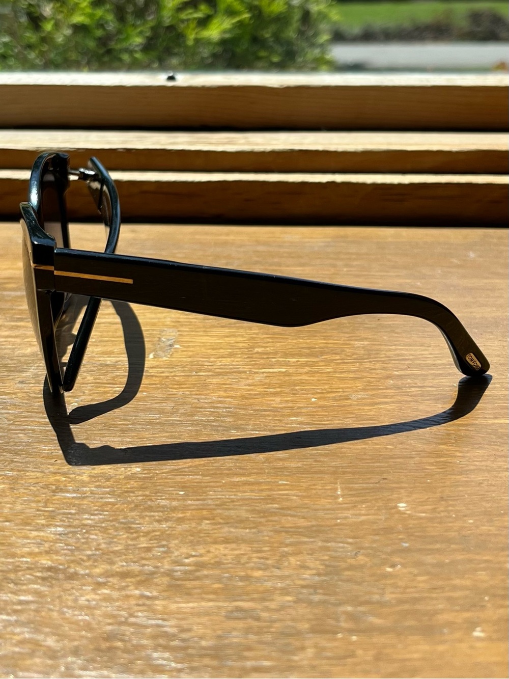 Tom Ford Black Frame Sunglasses with Grey Gradient Lenses - Picture 2 of 3